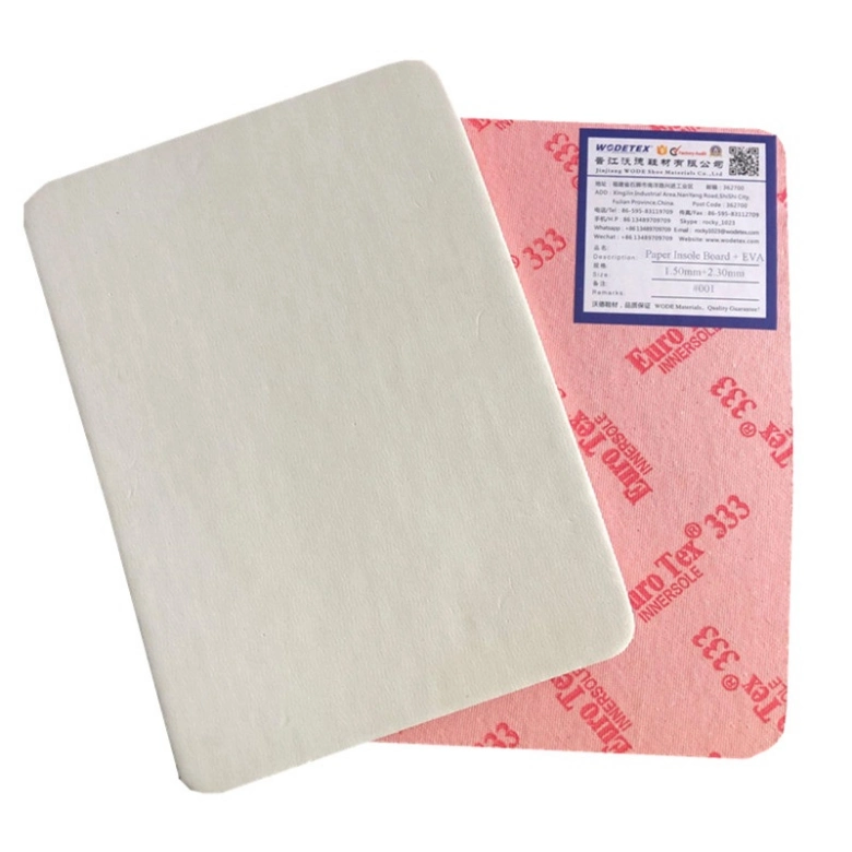 Nonwoven Polyester Paper Insole Board Laminated EVA Shoe Insole Board