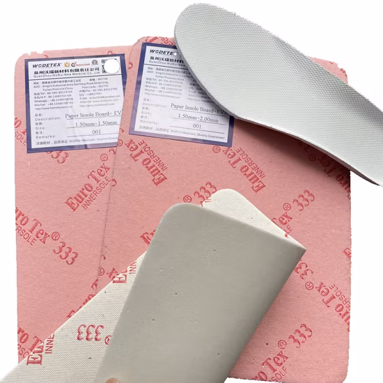 Sottopiede in carta da 1,25 mm 1,50 mm 1,75 mm con inserto in EVA